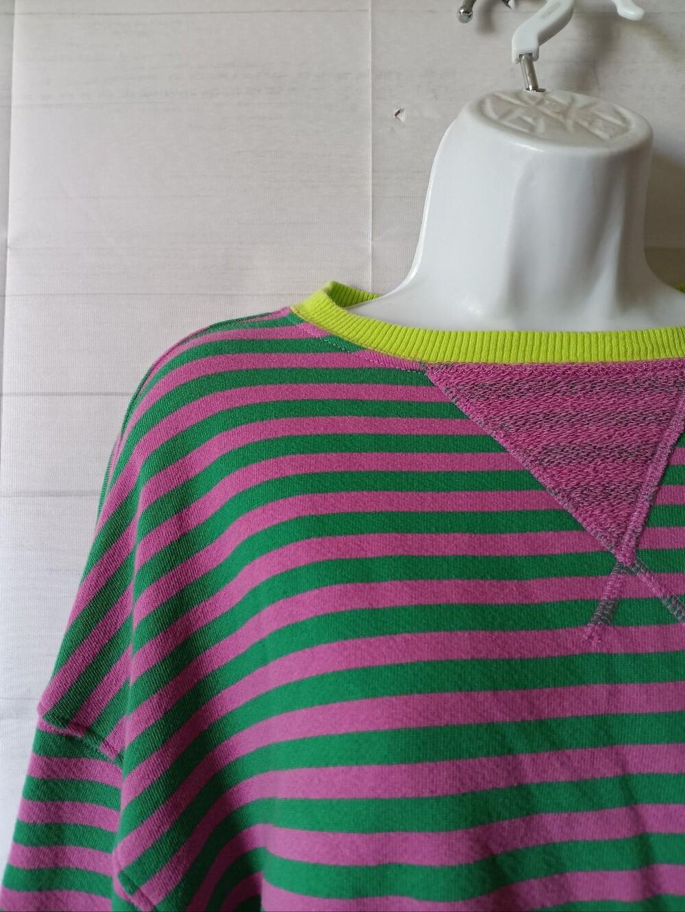 We The Free Pink Neon Stripe Oversized Classic Sweatshirt 98.00 - Picture 7 of 8
